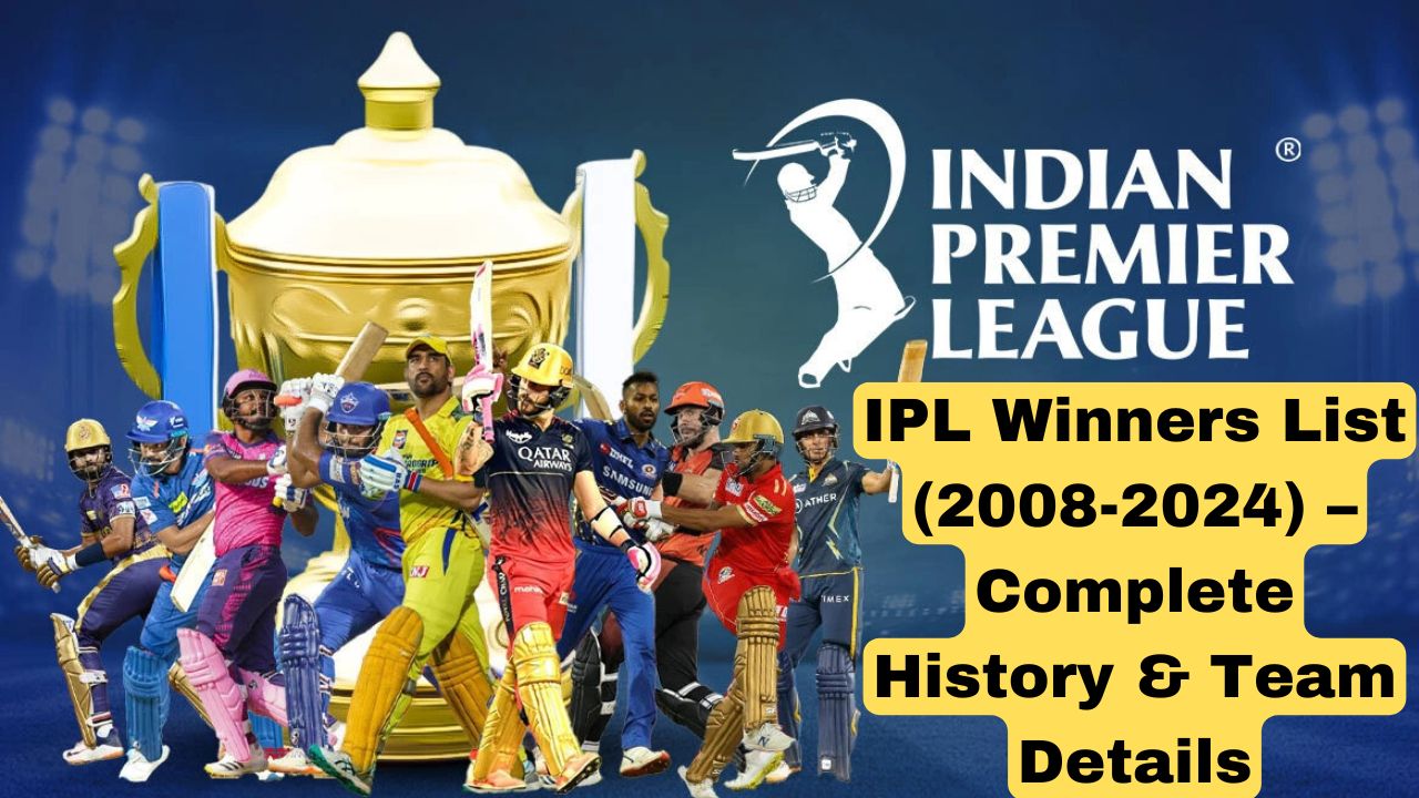 IPL Winners List (2008-2024)